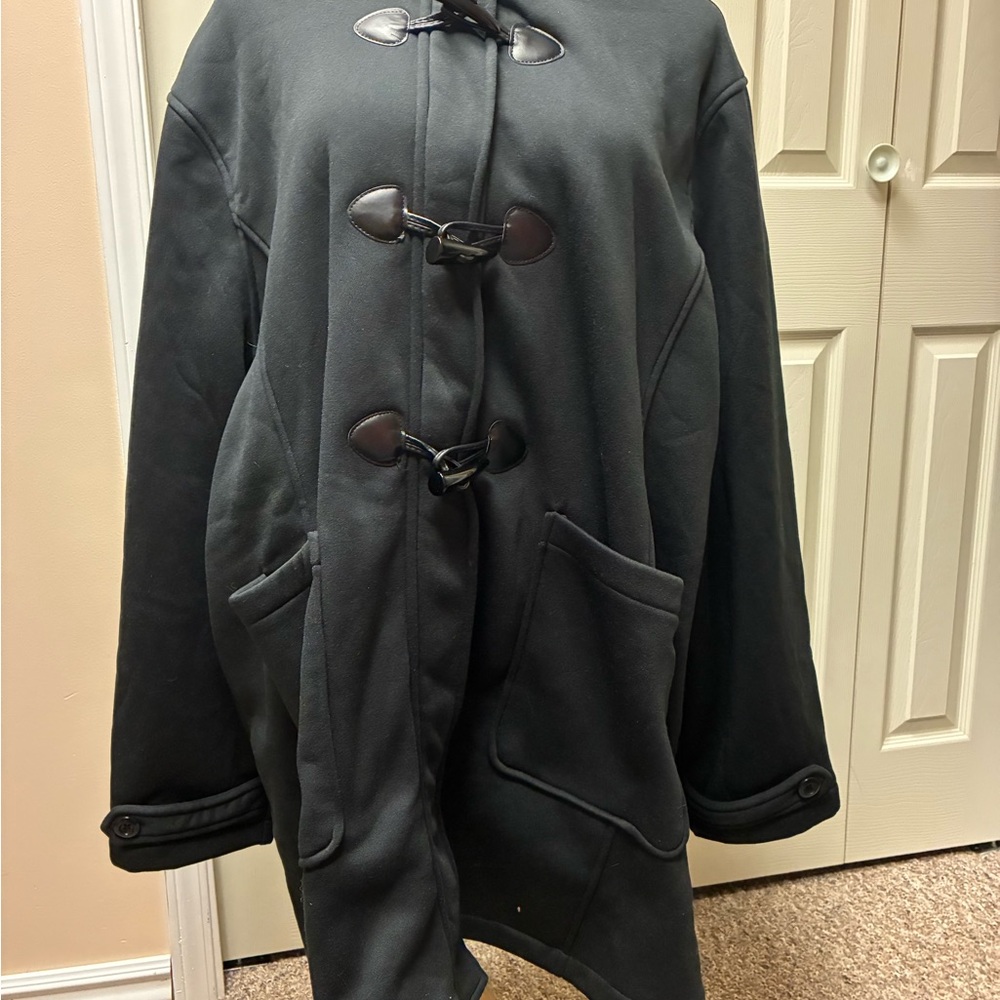 Big Chill Size 3X Black Pea Coat with Toggle Closures